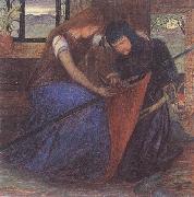 Elizabeth Siddal, A Lady Affixing a Pennant to a Knight's Spear